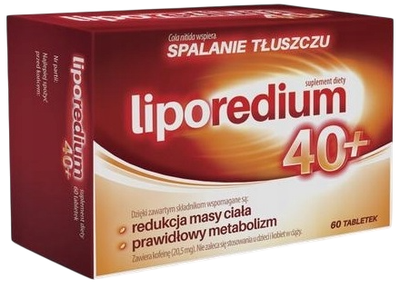 Suplement diety Aflofarm Liporedium 40+ wspomaganie odchudzania 60 tabletek (5902802706041)