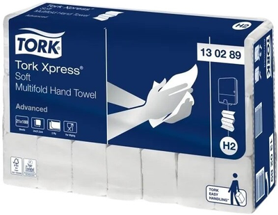 Ręczniki papierowe Tork Xpress Advanced dwuwarstwowe 180 stz × 21 opakowanie (7322541237725)