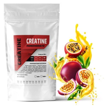 Креатин моногидрат Creatine Monohidrate 99,7% порошковый на 200 порций 1 кг Маракуйя (14-125-cre-m1)