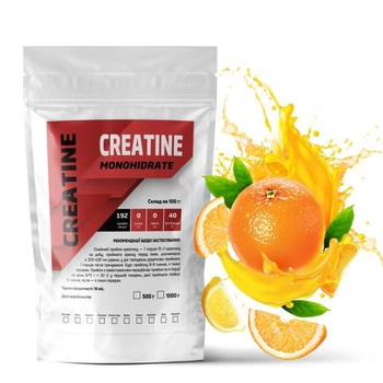 Креатин моногидрат Creatine Monohidrate 99,7% порошковый на 100 порций 500 г Апельсин (14-125-cre-a500)