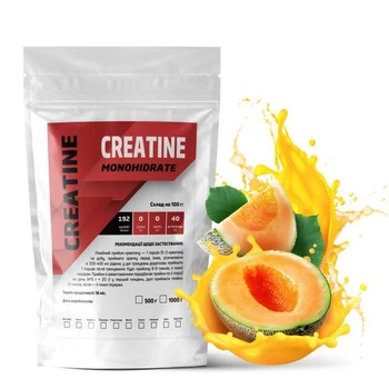 Креатин моногидрат Creatine Monohidrate 99,7% порошковый на 100 порций 500 г Дыня (14-125-cre-d1)