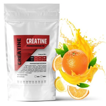 Креатин моногидрат Creatine Monohidrate 99,7% порошковый на 200 порций 1 кг Апельсин (14-125-cre-ap1)