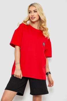 Костюм жіночий повсякденний, колір червоний, 241R5004-1, AGER, розмір L-XL