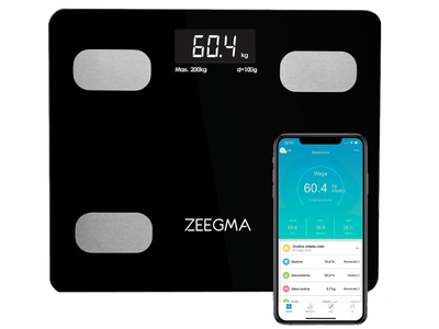 Ваги підлогові електронні Zeegma Gewit black
