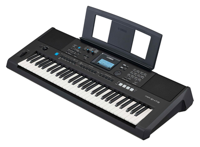 Синтезатор Yamaha PSR-E473 + пюпитр, блок питания