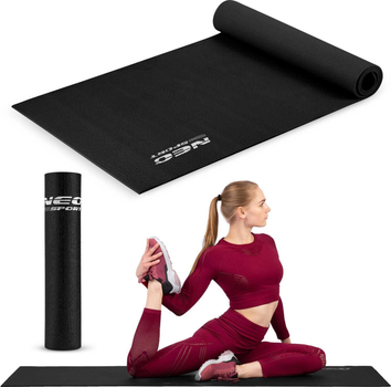 Mata do cwiczen Neo Sport 173 x 61 cm 192100 czarna (5903890606114)