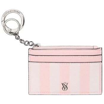 Визитница Victoria’s Secret Classic Card Case Keychain Heritage Stripe Розовая в полоску