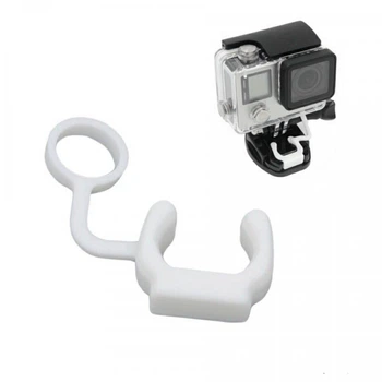 Фіксатор для адаптера GoPro противібраційний силіконовий стаховка білий (30108)