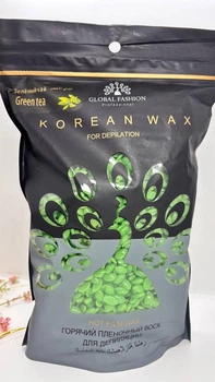 Воск горячий в гранулах Global Fashion Green Tea 1000 г