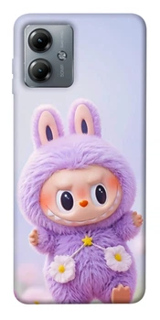 TPU чохол Demsky Labubu purple для Motorola Moto G14
