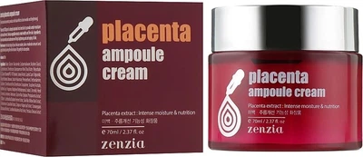 Крем для лица с плацентой - Zenzia Placenta Ampoule Cream, 70 мл