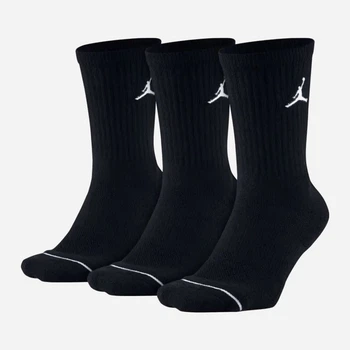 Набір чоловічих шкарпеток високих Nike U J Ed Cush Poly Crew 3Pr 144 DX9632-010 38-42 3 пари Чорний (196152693839)