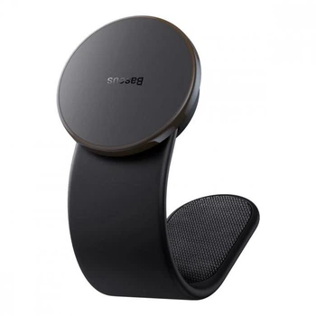 Держатель с беспроводной зарядкой в авто для Iphone 15/14/13/12 Baseus Magnetic Cluster C02 Pro (гибкий). Black