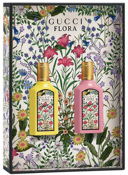 Zestaw miniaturek damskich Gucci Flora Gorgeous Woda perfumowana Gardenia 5 ml + Woda perfumowana Orchid 5 ml (3616305447975)