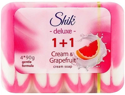 Крем-мило туалетне "Крем та грейпфрут" - Shik 1+1 Deluxe 4x90g (1476058-33135622)