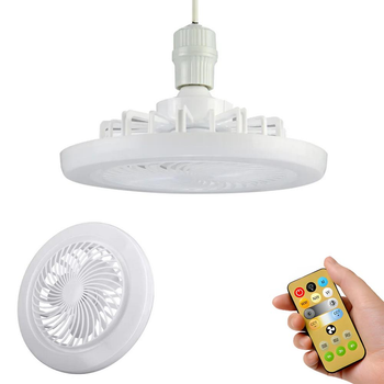 Потолочная люстра-вентилятор Ceiling Fan LK-66 с LED-подсветкой, пульт ДУ, Е27, 2 м циркуляция воздуха — стильное решение для дома и офиса