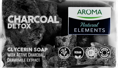 Мило з активованим вугіллям - Aroma Charcoal Detox Glycerin Soap 100g (954634-28748480)