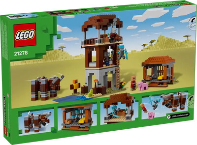 Zestaw klocków LEGO Minecraft Kryjówka rozbójników i dewastatorów, 665 el. 21278 (5702017815527)