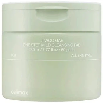 Педи для очищення шкіри та зняття макіяжу - Celimax Ji Woo Gae One Step Mild Cleansing Pad 60шт (1438812-30032941)
