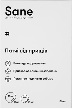 Патчи от прыщей - Sane 36шт (1476052-35836669)