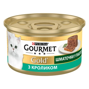 Вологий корм Purina Gourmet Gold для котів паштет з кроликом 85 грам (7613033706271)A