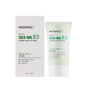 Успокаивающий солнцезащитный крем для лица Medi-Peel Phyto Cica-Nol B5 Calming Vegan Sun Cream SPF 50+ PA++++ 50мл