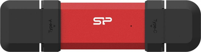 SSD диск Silicon Power DS72 1TB USB Type-A/USB Type-C 3.2 Gen 2 Red (SP001TBUC3S72VPR)