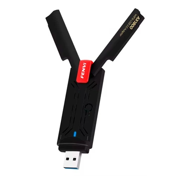 Двуххдиапазонный USB Wi-Fi 6 адаптер FENVI FV-AX1801D 1800 Mbps Dual Band 2.4G/5G с двумя антеннами