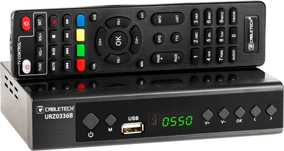 Tuner cyfrowy dekoder telewizji naziemnej Cabletech DVB-T2 HEVC H.265 URZ0336B (5901890068154) (955555906913056) - Outlet