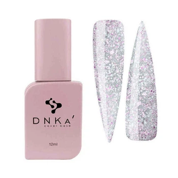 База камуфлирующая DNKa Cover Base 0050 Fancy светоотражающий розовый с пайетками разного размера 12 мл