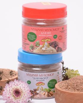 Для пари Мудрий Мухомор мелена суміш 50 г 2 баночки (MixDlyaPariMol50)