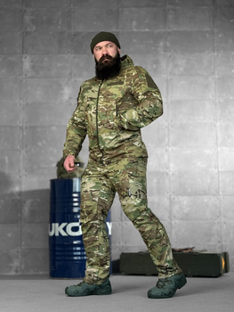 Тактичний костюм Axel 762 Мультикам ріп-стоп бавовна поліестер з утяжками та липучками S