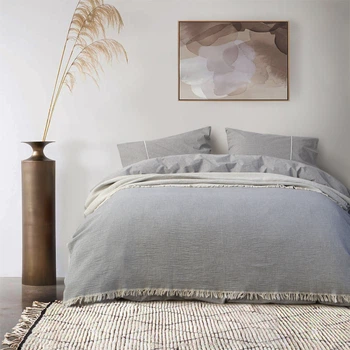 Покривало Lotus Home - Premium Stripe антрацит 190*225 (svt-2000022342704)