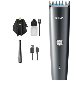 Машинка для стрижки волос Riwa (RE-6115) лезвия из нержавеющей стали, Grey