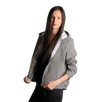 Жіноча світловідбивна куртка FeltFabricDesign (АРТ H01) L — біла, легка, з капюшоном