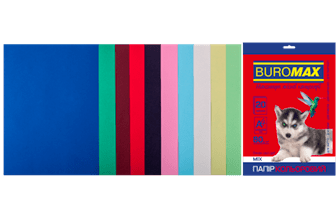 Папір кольоровий 80г/м, А4 10кол./2шт./20арк. BUROMAX 27211120-99, DARK+ PASTEL /BM.27211120-99/