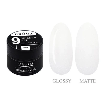 Гель для наращивания Crooz Builder Gel 09 Shimmer Milk с шиммером молочный 15 мл