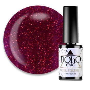 Гель-лак Boho Chic BC 130 малиновый с красными шиммерами 6 мл (800897821463)
