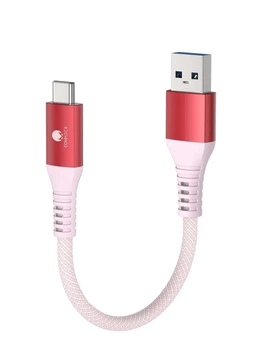 Кабель CONMDEX USB A to USB-C 15Вт, USB 3.1 Gen2, 10Gbps, 0.6м, red