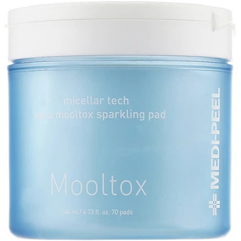 Пилинг-педы для увлажнения и очищения кожи лица Medi-Peel Aqua Mooltox Sparkling Pad 70 шт (8809409346441)