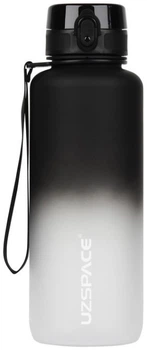 Пляшка для води UZSPACE Uzspace Frosted Gradient Waterbottle 3056 1,5 л Чорно-біла