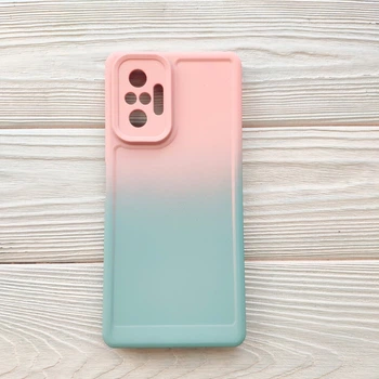Чехол TPU Gradient для Xiaomi Redmi Note 10 Pro Pink-turquoise