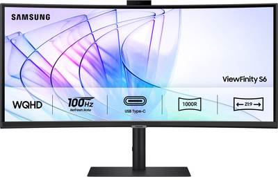 Монитор 34" Samsung ViewFinity S6 Ultra WQHD S34C650 (LS34C650VAIXCI)