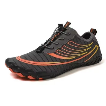 Обувь для пляжа и кораллов аквашузы Diving shoes серые со шнурками 35 ( 22,8 см ) 309