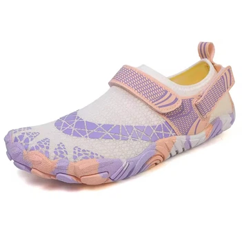 Обувь для пляжа и кораллов аквашузы Diving shoes серые с двумя липучками 35 ( 22,8 см ) 320