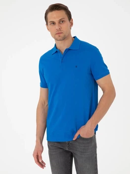 Поло длинное мужское Pierre Cardin G021GL011-000-2186292 M Синее (8683858466499)