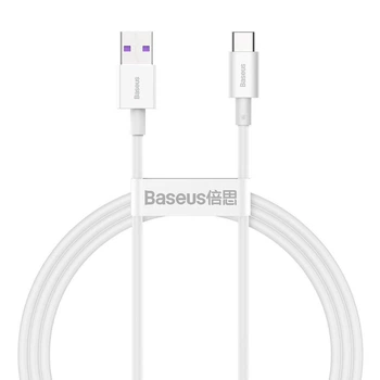 USB кабель Type-C Baseus Superior Series Fast Charging Data USB For Type-C 66W 6A 1m White (CATYS-02)