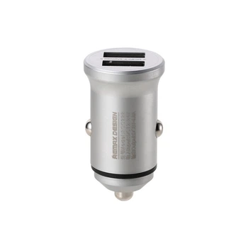 Автомобильное зарядное устройство Remax Alloy III RCC-222 2*USB 4.8A (Silver)
