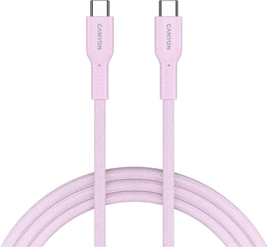 Kabel Canyon OnWire 60CL C-C 60W COLOR Braided 1 m Pink (CND-CCAP60AB10PK)