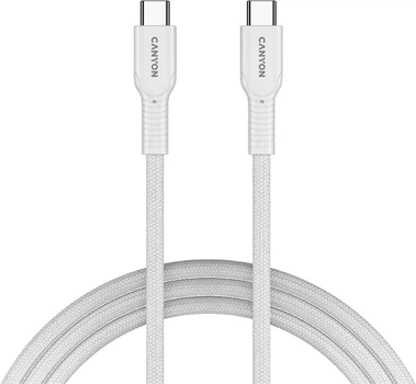 Kabel Canyon OnWire 60CL C-C 60W COLOR Braided 1 m White (CND-CCAP60AB10W)